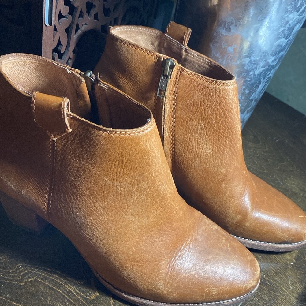 Madewell Billy Boot Size 8 Leather English Saddle Ankle F5044 - Picture 2 of 14